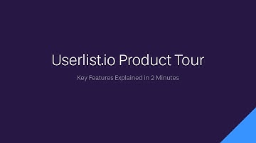 Userlist 2-Minute Product Tour