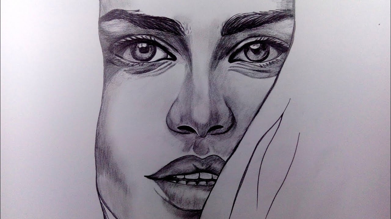 drawing, shading and blending aminimalistic face with pencils :  r/learntodraw