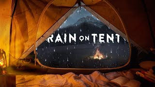 Rain On Tent with Campfire | Relaxing Rain Sounds for Sleeping 1 Hour