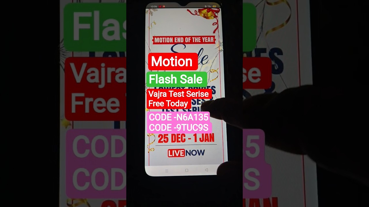 Motion Coupon Code Today | Motion Discount Offer | Motion Vajra Test Serise Free | Motion App 