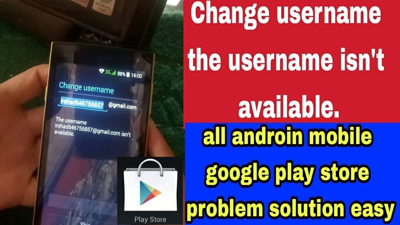 change tha username isn't available all android mobile google play store problem solution easy