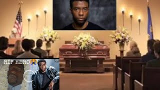 Chadwick Boseman funeral 😭 casket open corps displayed