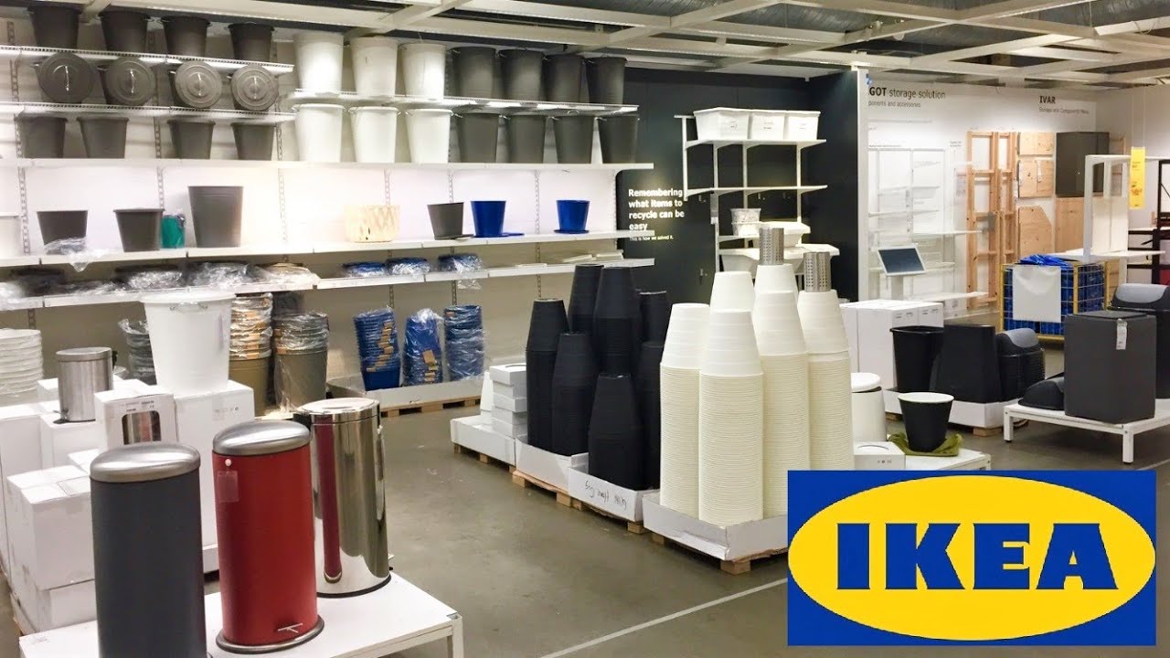 IKEA TRASH RECYCLE BINS GARBAGE WASTE CANS SHOP WITH ME SHOPPING STORE WALK THROUGH