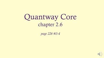 Quantway Core Lesson 2.6 #3-4 intro