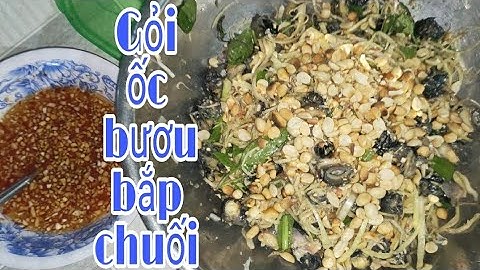 Làm món gỏi ốc bươu bắp chuối quá ngon// Banana snail salad