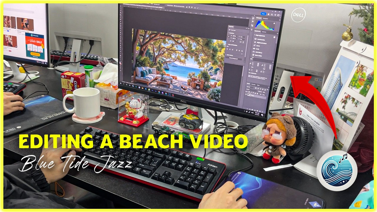 Come Work With Me as I Build This Beach Video - A Calm Editing Session