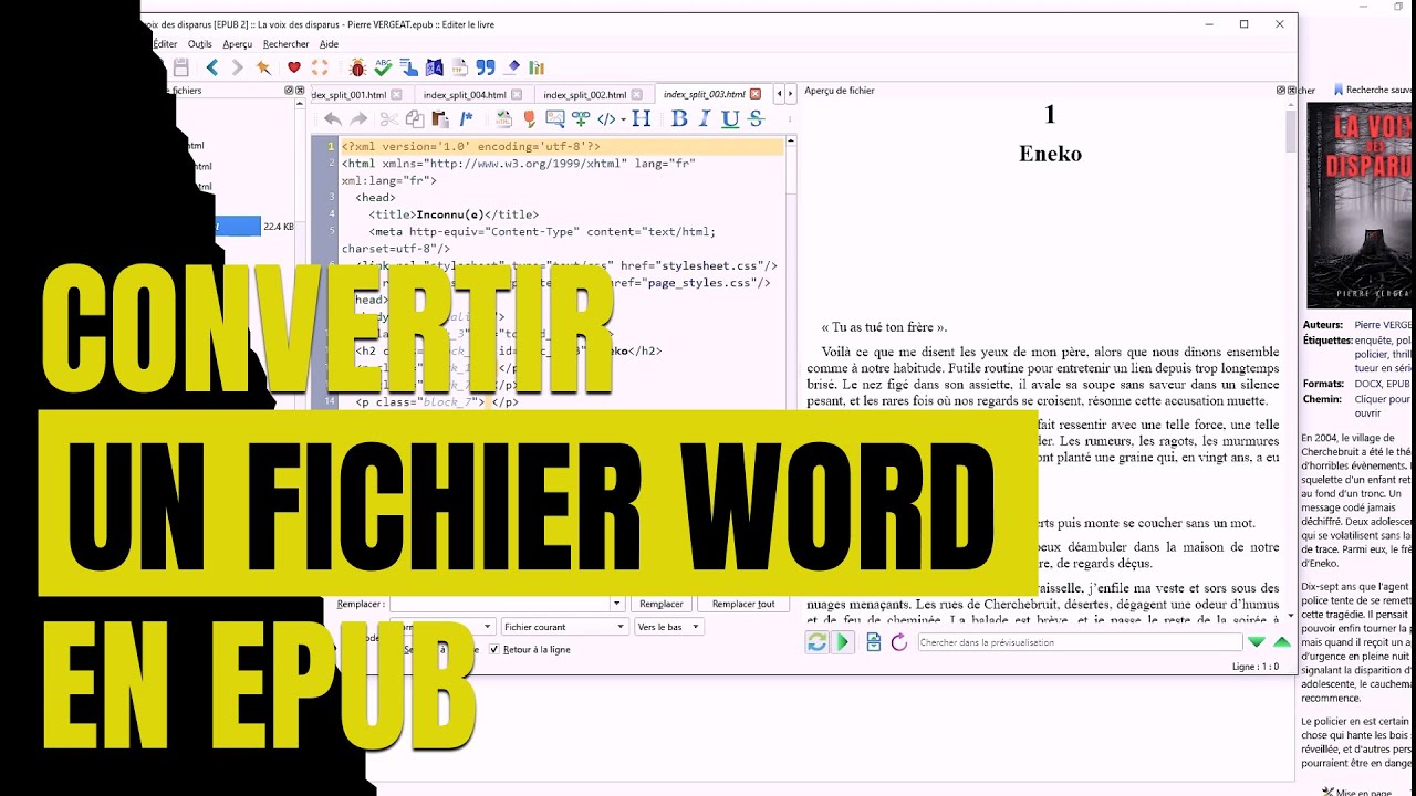 Comment EXPORTER SON ROMAN au format EPUB