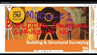 Building and structural surveying N4 Module 1 General