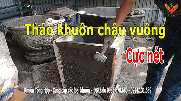Tháo khuôn chậu cảnh composite loại vuông | Khuôn Tổng Hợp