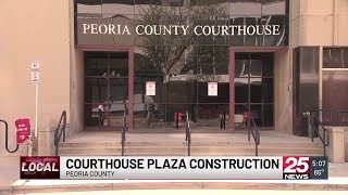 Peoria County Courthouse plaza work