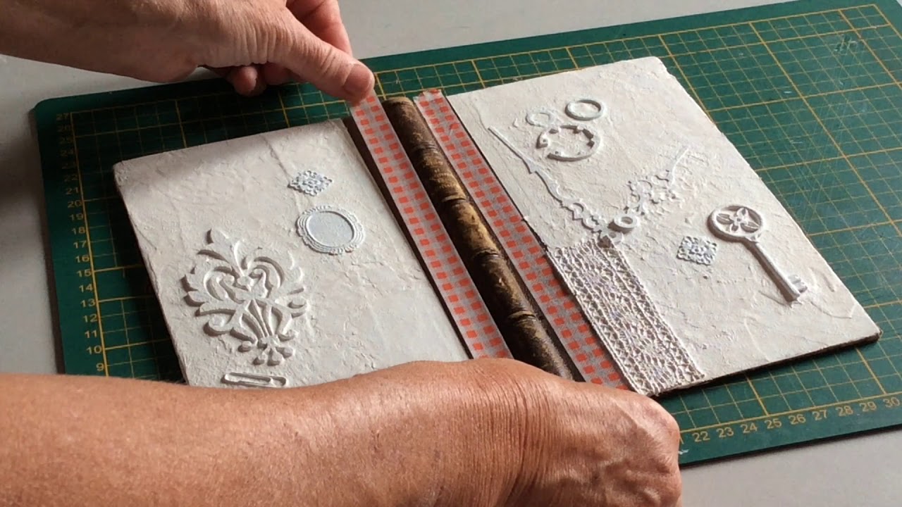 Isabel Scrap Décorer la couverture d'un vieux livre 011 YouTube