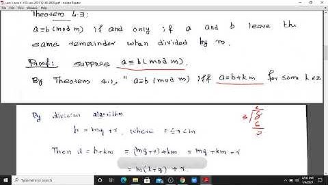 Calicut University - Sem 1 - Core Mathematics - Congruence - Part 2.