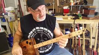 Cigar Box Guitar- A Blues Lesson In The Florida Heat.