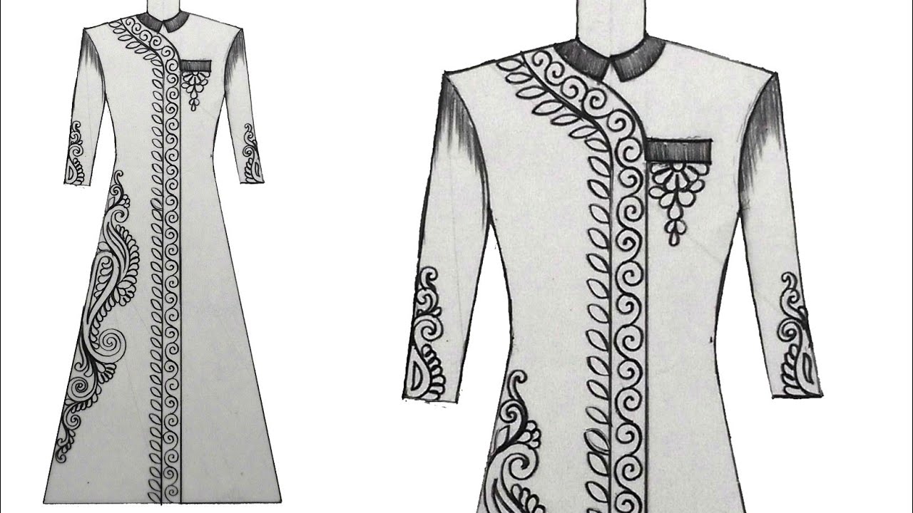 Fashion sketch - Fashion_ sketch Indian wear wedding outfit brida groom sherwani  design by# shivani Sagar# | Facebook