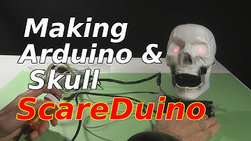 How to Make ScareDuino - Arduino controlled Skull with Servo, LEDs, Speaker