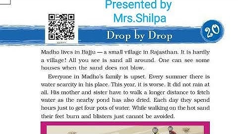 Drop By Drop || Class 3 EVS NCERT || Explanation by Mrs. Shilpa