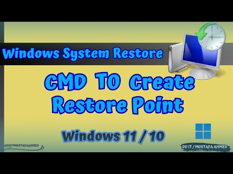Command Line to Create and Use Restore Point | Windows 11  10 #doit_mostafa