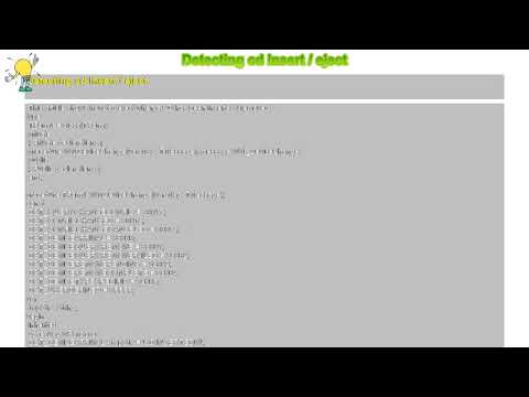 How to : Detecting cd insert / eject