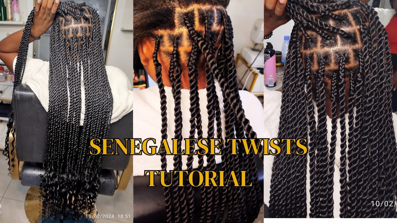 **ОЧЕНЬ ПОДРОБНОЕ** руководство по плетению сенегальских косичек без узлов для начинающих.