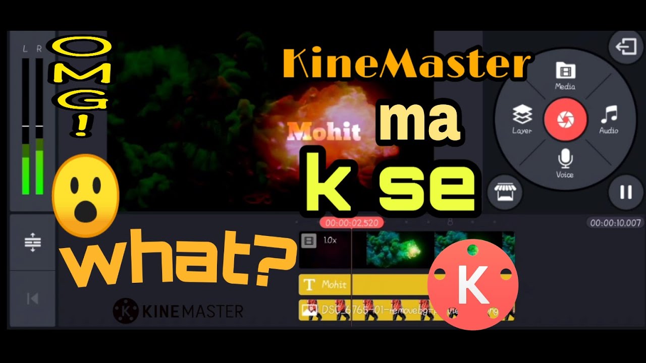 OMG! Photo & text visible /In Smoking Effect / Editing/ New Trending/ Name Art Video/ KineMaster