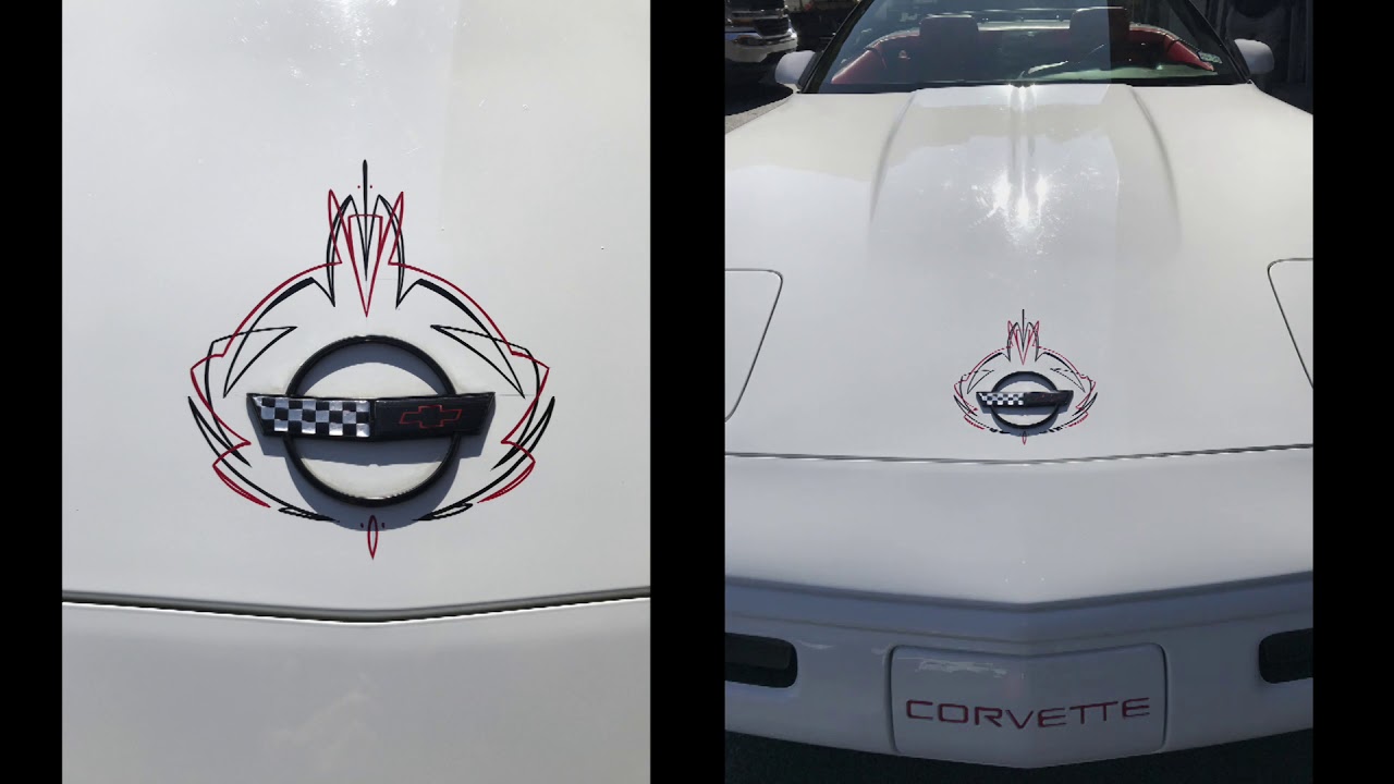 Hand Painted Pinstripes on a Corvette YouTube