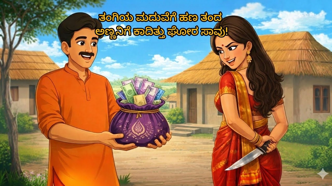 ಹಣಕ್ಕಾಗಿ ಅಣ್ಣನನ್ನೇ ಕೊಂದ ಪಾಪಿ ತಂಗಿ!  Mooru lokadha kathegalu Kannada moral story .. 
