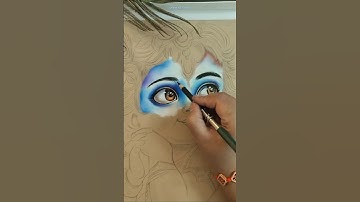 ✨Cute Little Krishna Drawing 😍 #art #drawing #shorts #shortvideo
