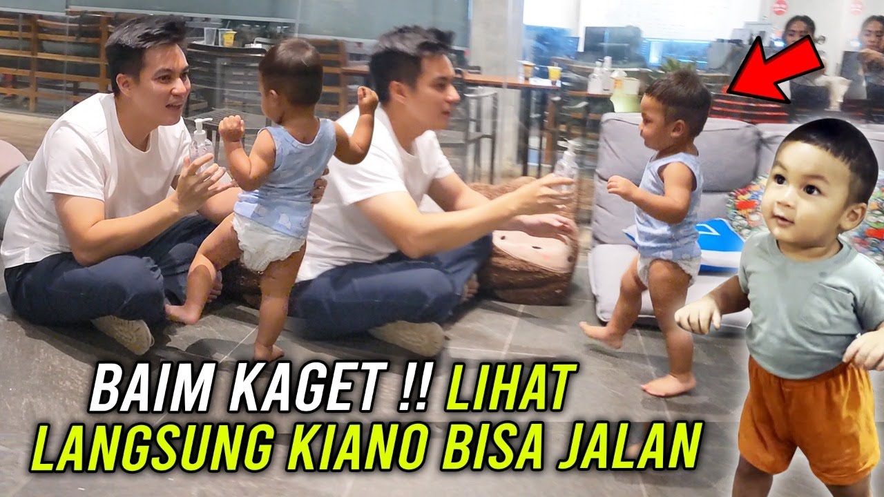 KIANO BISA JALAN SENDIRI.. BAIM KAGET ‼️ PAULA MARAH, ANAK UDAH BISA JALAN, BAPAKNYA GA TAU ..