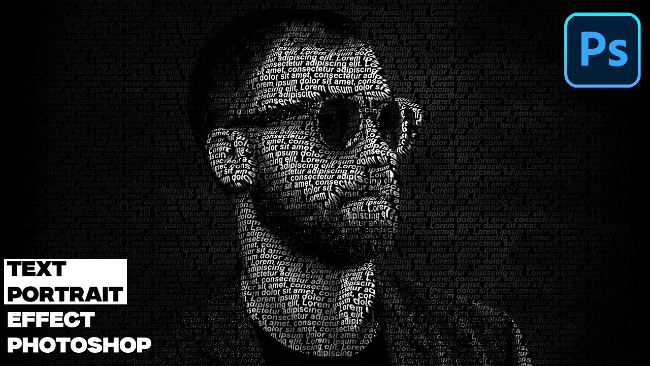 Эффект текстового портрета в Photoshop | Простой урок по типографике портрета