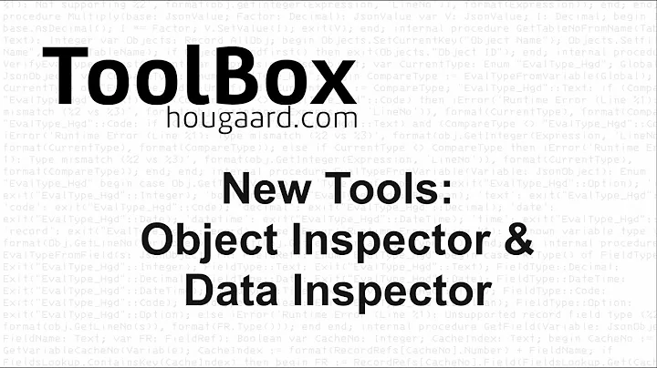 ToolBox - New Tools: Object Inspector & Data Inspe...