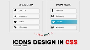 How to create social media buttons with Animation using html and css