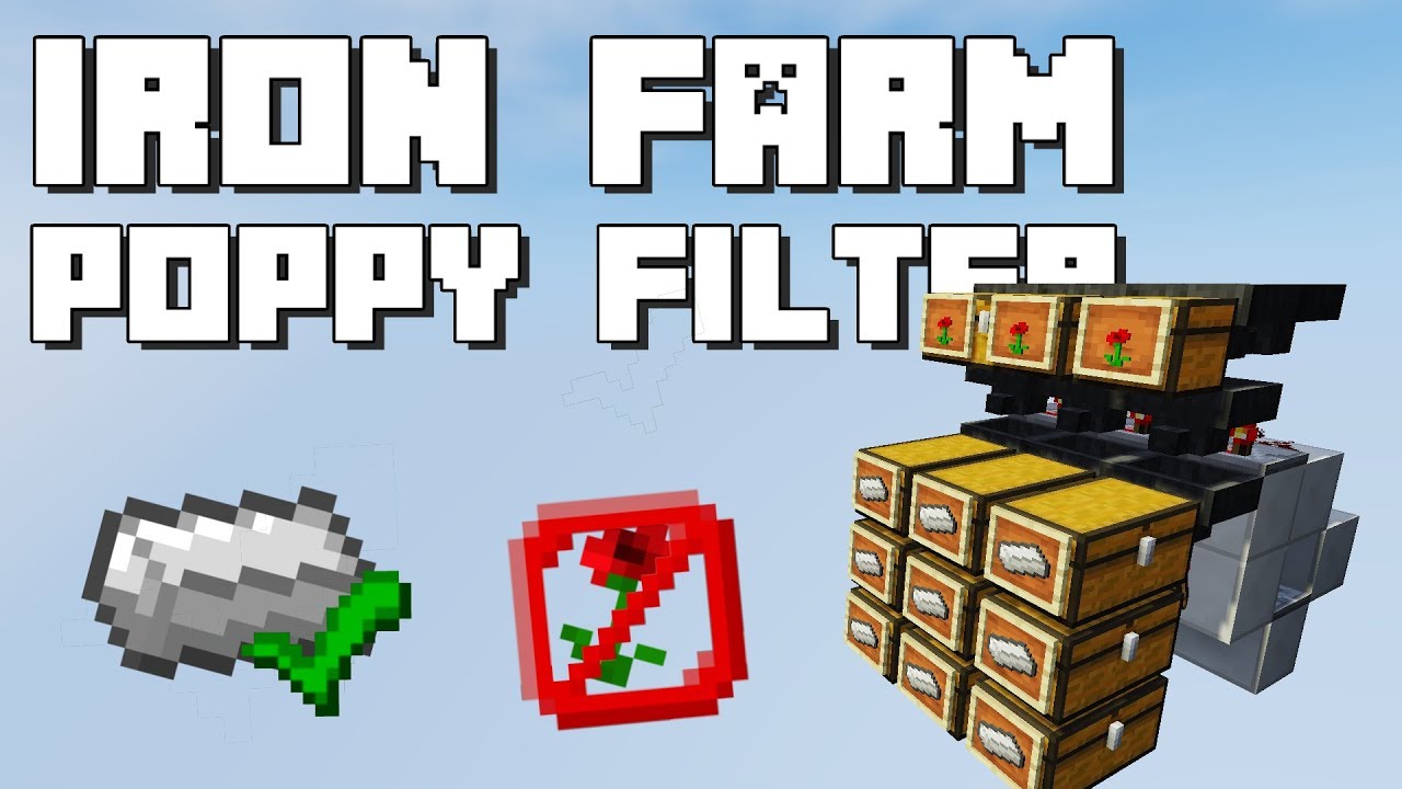 Minecraft: Iron Farm Poppy Filter