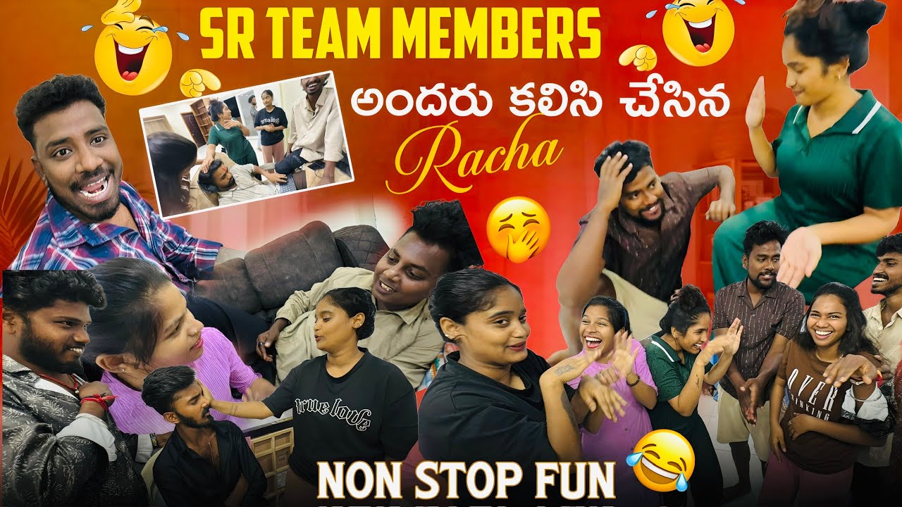 SR team members అందరు కలిసి చేసిన Racha 🤣🤣 |Non Stop Fun 😂😂 |Naini Vamshi | Sonu jinnu |Chill chitti