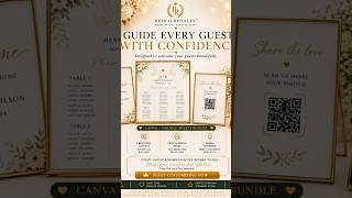✨ Wedding Seating Chart Bundle | Editable Canva Template ✨