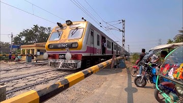 Furious Speedy Modern ICF Medha Emu Local Loud Honking Passed Throughout at Railgate