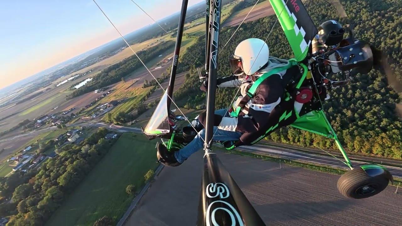 Lot motolotnią UL-115 lotnisko Kruszyn pilot Grzegorz Zimny