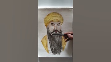 #Guru Arjan dev  #Sikhism  #ArtVideo #Drawing#Sketch #Khalsa #WaheguruJi#trendingshorts