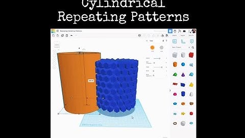 TinkerCAD Tips! Cylindrical Repeating Patterns.       #tinkercad #caddesign #3dprintable #3dprinting