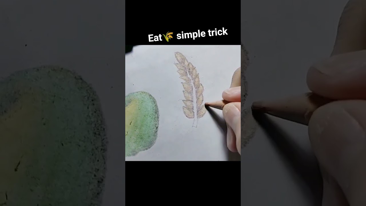 Eat🌾 simple trick, step by step  #drawing #art #drawingvideo #drawingideas
