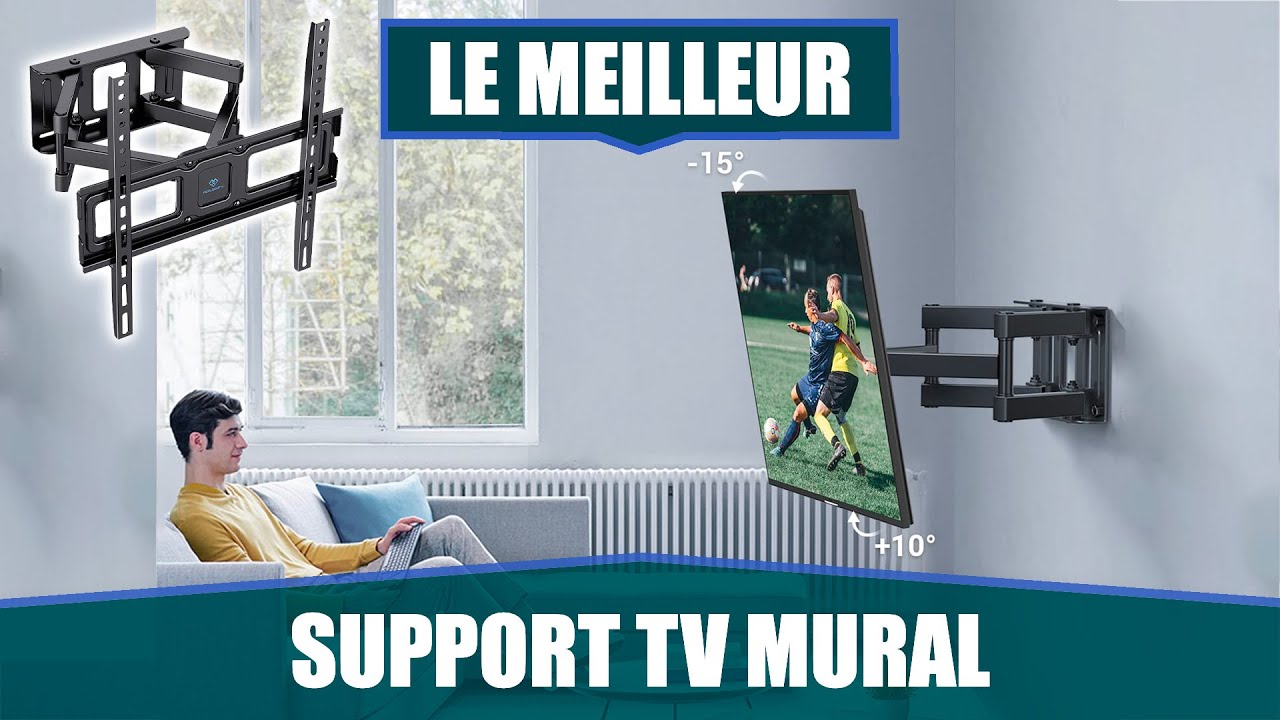 BONTEC Support Mural TV à Extra Longue Portée pour Écrans Plats