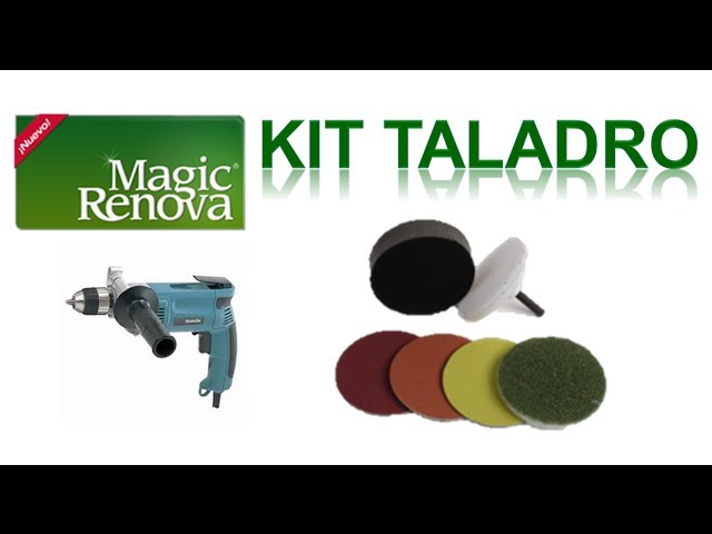 Como pulir y abrillantar una encimera de Mármol con kit taladro Magic  renova 