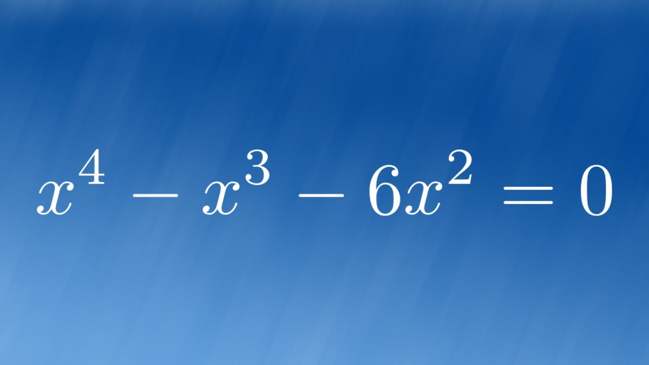 Cómo resolver una ecuación de cuarto grado factorizando x^4 x^3