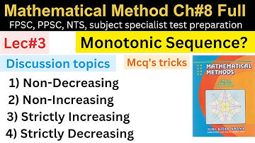 Monotonic sequences lec#3 #lectures #ppsc #fpsc #nts #maths #mathstricks #method #phd #afmathe #PhD
