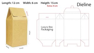 Luxury Box Packaging Dieline - Advance Level - Illustrator 2020