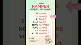 Le verbe RAMPER au présent 🇫🇷