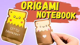 Origami Toast Paper Notebook / How to make mini paper notebook🥂🍻