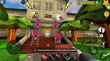 Scary Teacher 3D - troll Miss T many trap and ladders (Mod menu) gameplay part 5155 #scaryteacher3d