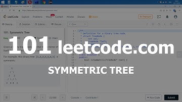Разбор задачи 101 leetcode.com Symmetric Tree. Решение на C++