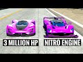 3 million hp srt tomahawk x vgt vs nitro aston martin valkyrie amr pro at 20 km drag race