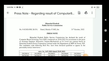 HPPSC Assistant Engineer Mechanical Screening Result